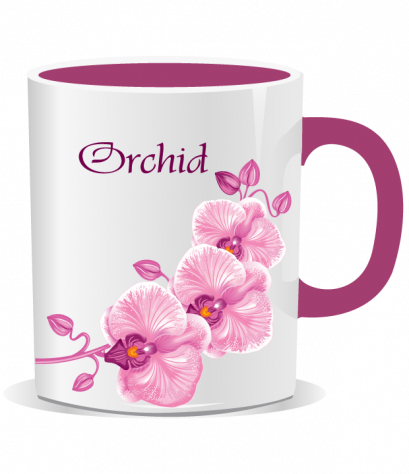 แก้วน้ำพิมพ์รูป Orchid flower Mug